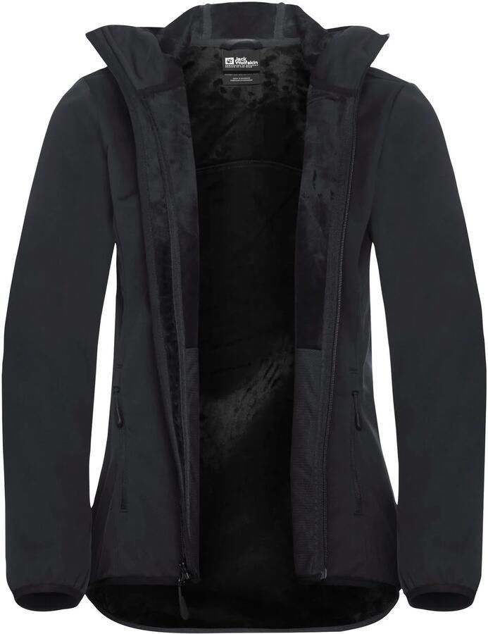Jack Wolfskin Windhain Hoody Women Jack voor- en najaar Dames XXXL black