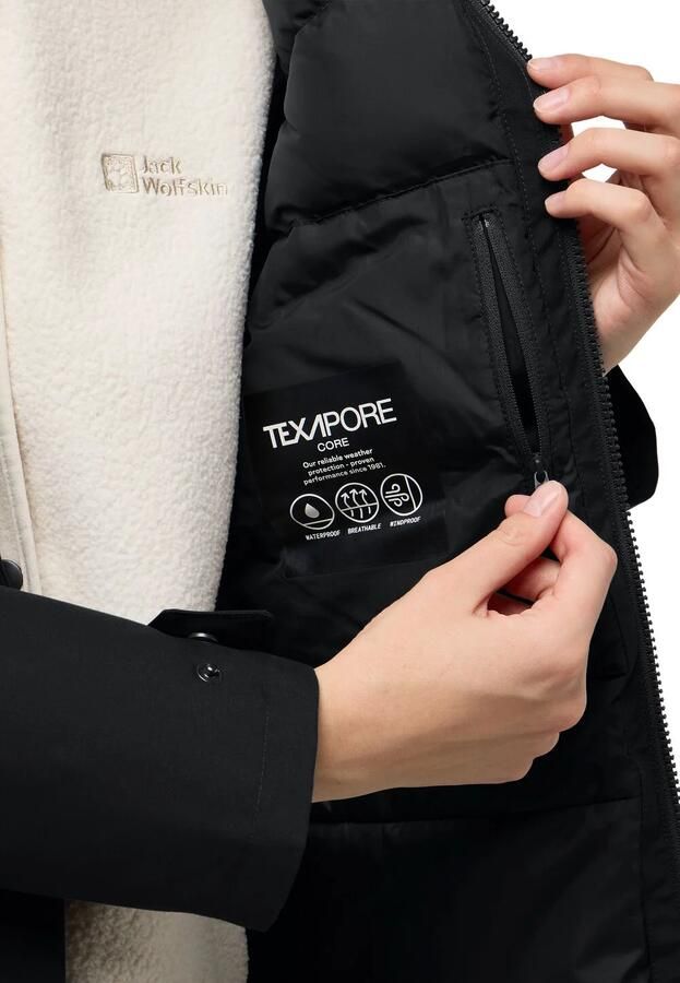 Jack Wolfskin Wintertor Parka Women RDS Waterdichte winterjas Dames XXL black - Foto 11