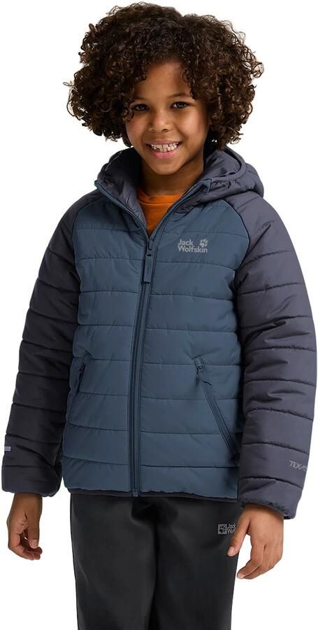 Jack Wolfskin gewatteerde jas Zenon donkerblauw Outdoor jas Polyester Capuchon