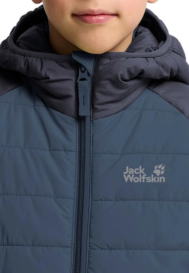 Jack Wolfskin gewatteerde jas Zenon donkerblauw Outdoor jas Polyester Capuchon - Foto 3