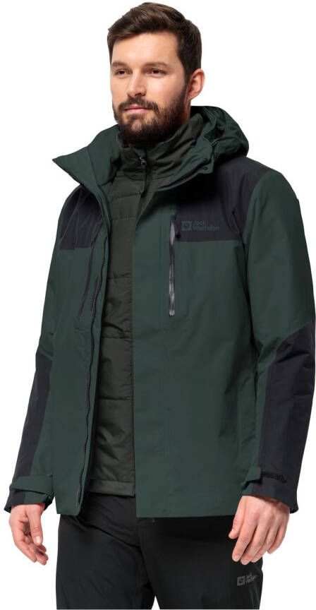 Jack Wolfskin Jasper 3in1 Jacket Men 3in1 jack Heren M black olive black olive