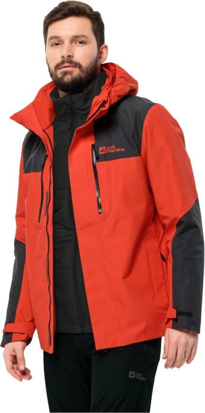 Jack Wolfskin Jasper 3in1 Jacket Men 3in1 jack Heren XL rood strong red