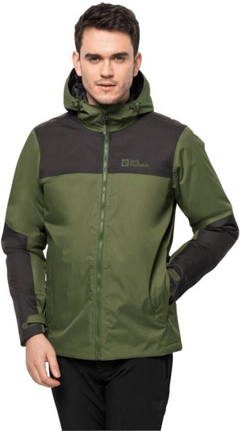 Jack Wolfskin Jasper Ins Jacket Men Waterdicht winterjack Heren XXL groen greenwood