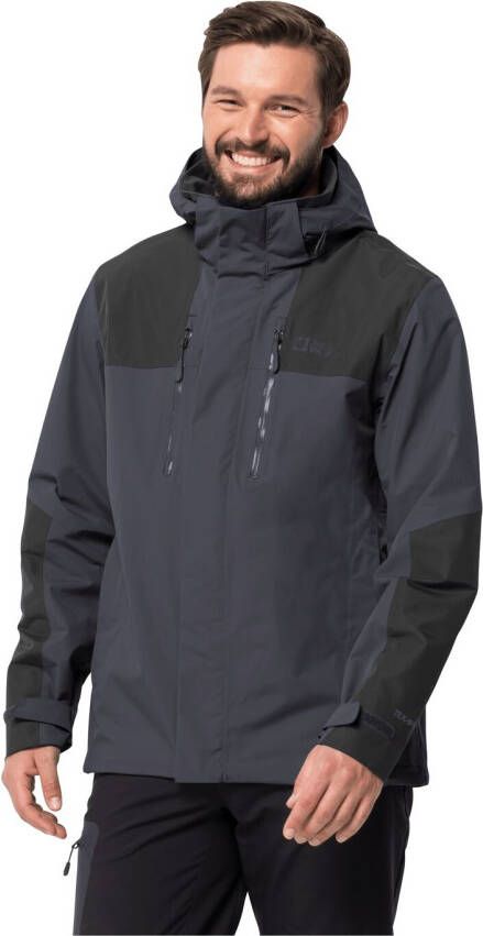 Jack Wolfskin Jasper Jacket Men Regenjack Heren XXL ebony