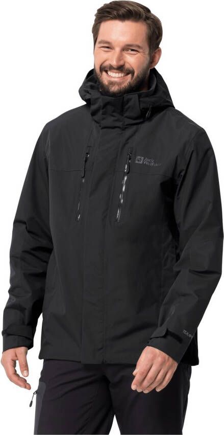 Jack Wolfskin Jasper Jacket Men Regenjack Heren XXL zwart black