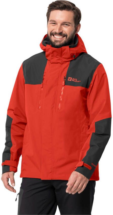 Jack Wolfskin Jasper Jacket Men Regenjack Heren XXL rood strong red