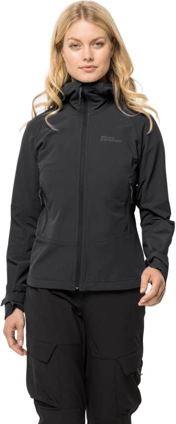 Jack Wolfskin Kammweg Jacket Women Trekking-softshelljack Dames S zwart black