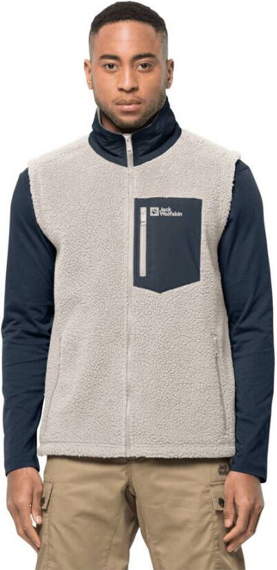 Jack Wolfskin Kingsway Vest Men Fleece bodywarmer Heren XXL winter pearl winter pearl