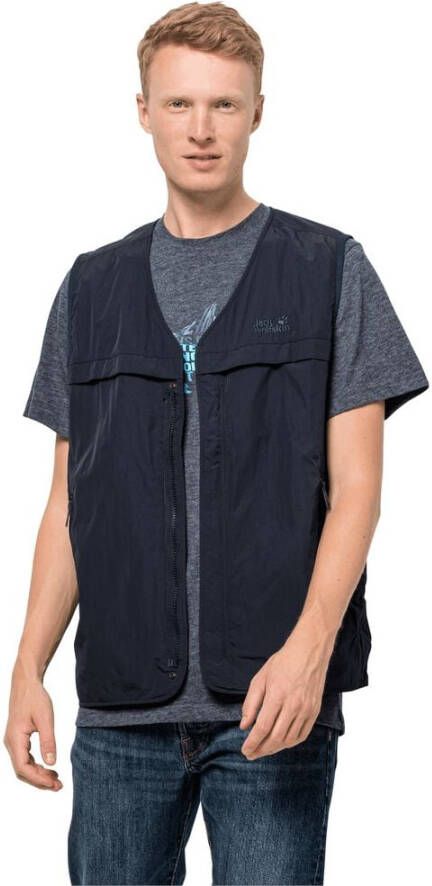 Jack Wolfskin Lightsome Vest Men Outdoor-bodywarmer Heren S blue night blue