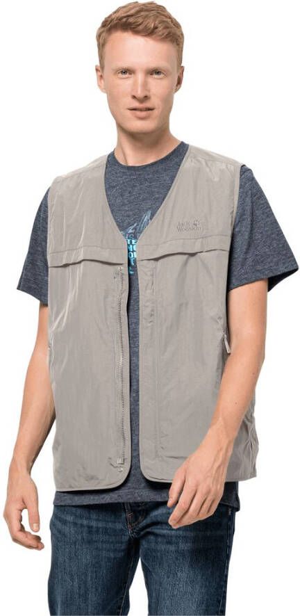 Jack Wolfskin Lightsome Vest Men Outdoor-bodywarmer Heren S grijs ash grey