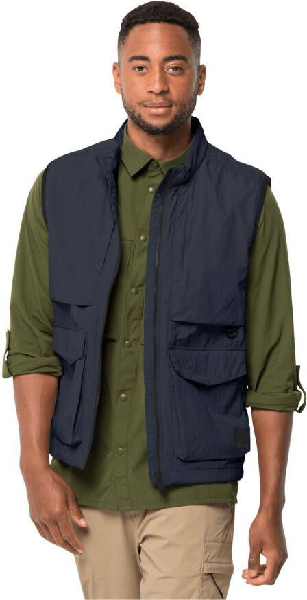 Jack Wolfskin Lightsome Wander Vest Men Outdoor-bodywarmer Heren L blue night blue
