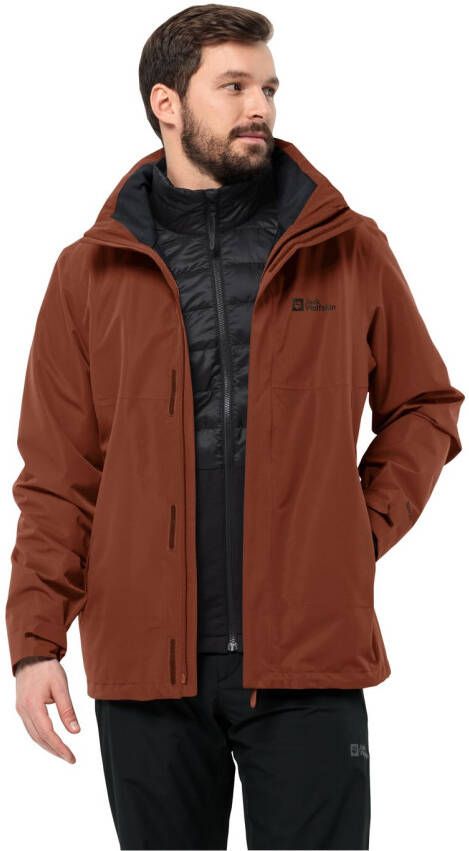 Jack Wolfskin Luntal 3in1 Jacket Men 3in1 jack Heren XL carmine