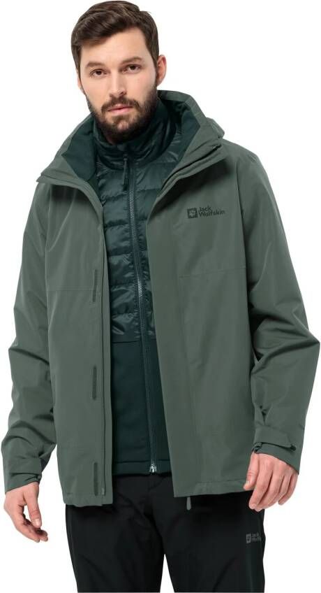 Jack Wolfskin Luntal 3in1 Jacket Men 3in1 jack Heren XL hedge green hedge green