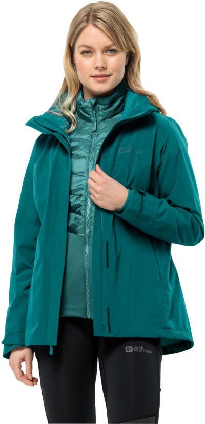 Jack Wolfskin Luntal 3in1 Jacket Women 3in1 jack Dames XS sea green sea green