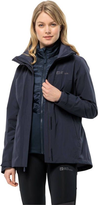 Jack Wolfskin Luntal 3in1 Jacket Women 3in1 jack Dames XL blue night blue