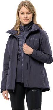 Jack Wolfskin Luntal 3in1 Jacket Women S graphite - Thumbnail 1
