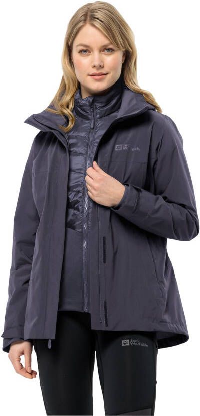 Jack Wolfskin Luntal 3in1 Jacket Women 3in1 jack Dames XL graphite