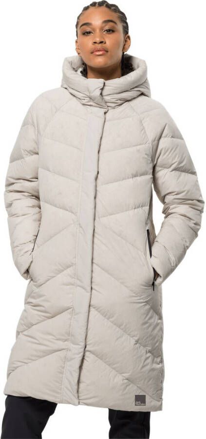 Jack Wolfskin Marienplatz Coat Women Donzen jas dames M bruin winter pearl