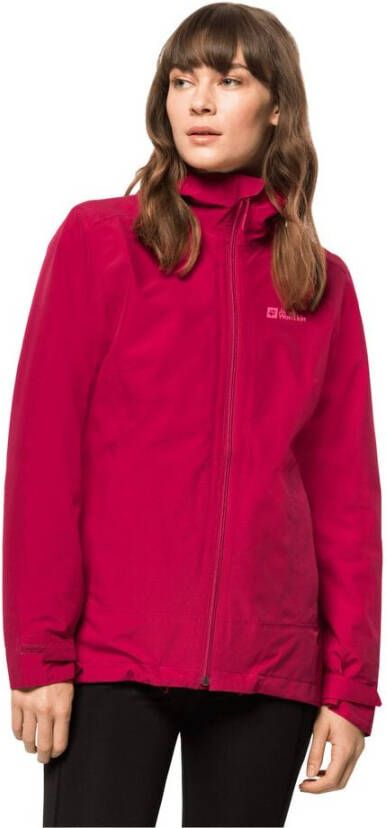Jack Wolfskin Moonrise 3in1 Jacket Women 3in1 jack Dames L purper cranberry