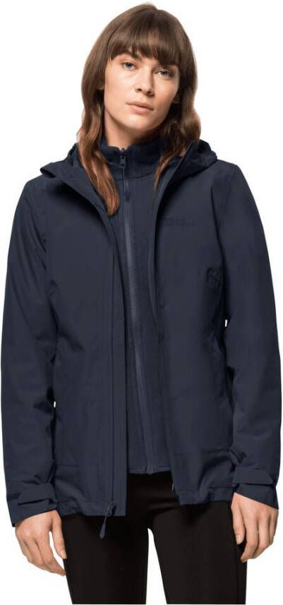 Jack Wolfskin Moonrise 3in1 Jacket Women 3in1 jack Dames XL blue night blue