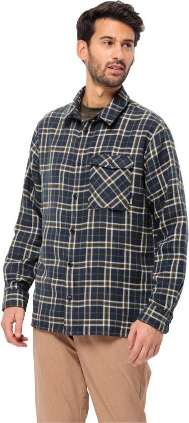 Jack Wolfskin Morgenluft Shirt Men Flanellen overhemd Heren M night blue 41 night blue 41