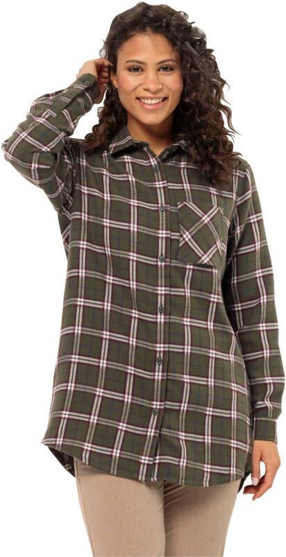 Jack Wolfskin Morgenluft Shirt Women Wandelblouse Dames XXL island moss 41 island moss 41