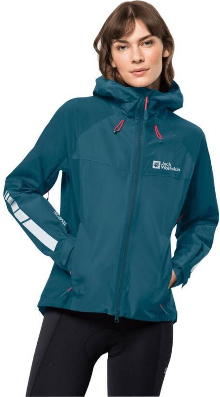 Jack Wolfskin Morobbia 2L Jacket Women Regenjack Dames L blue coral blue coral