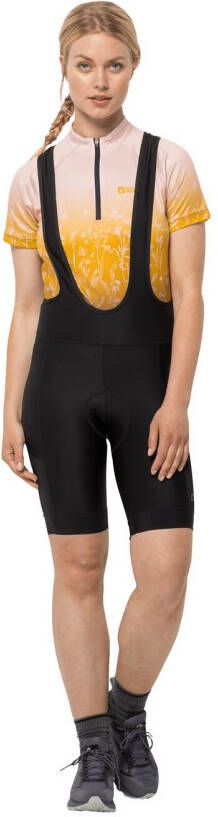 Jack Wolfskin Morobbia BIB Shorts Women Fietsshort met bretels Dames S zwart black