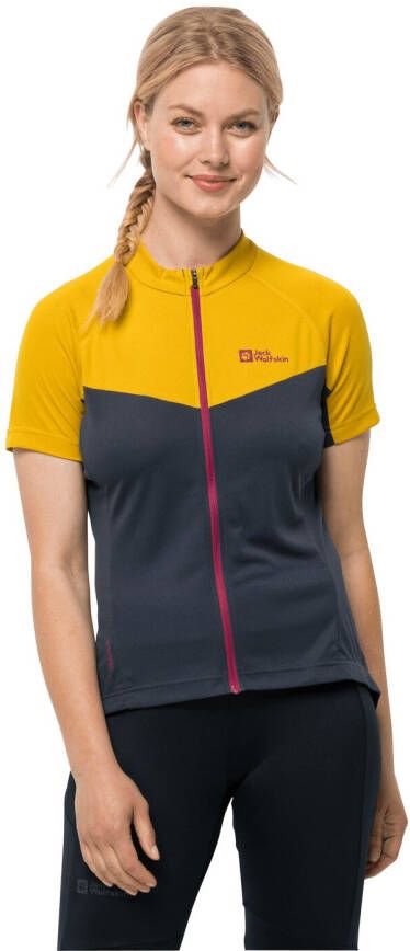 Jack Wolfskin Morobbia FZ T-Shirt Women Fietstricot Dames L golden spice golden spice