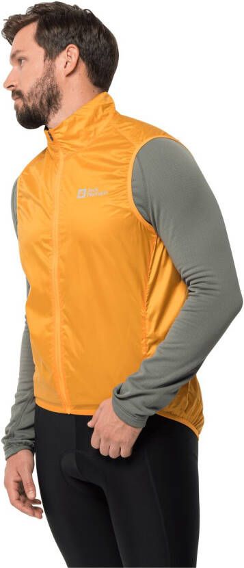 Jack Wolfskin Morobbia Wind Vest Men Outdoor-bodywarmer Heren S bruin orange pop