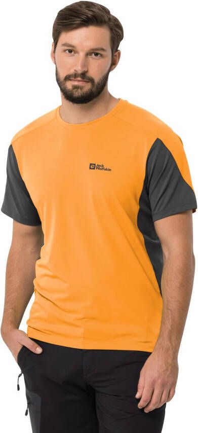 Jack Wolfskin Narrows T-Shirt Men Functioneel shirt Heren 3XL bruin orange pop