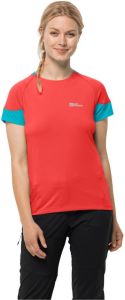 Jack Wolfskin Narrows T-Shirt Women Functioneel shirt Dames XXL rood tango orange