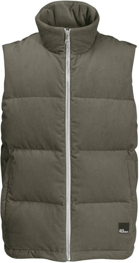 Jack Wolfskin Nature Corduroy Vest Men Donzen bodywarmer Heren 3XL groen dusty olive