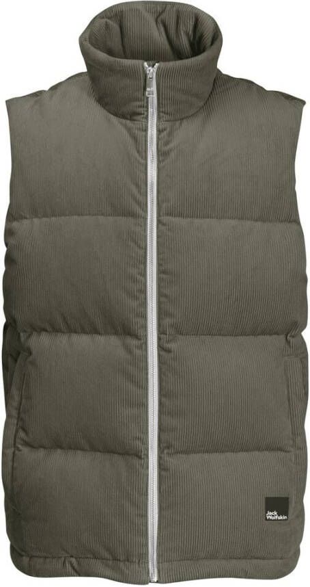 Jack Wolfskin Nature Corduroy Vest Men Donzen bodywarmer Heren L dusty olive dusty olive