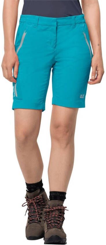 Jack Wolfskin Overland Shorts Women Korte softshellbroek Dames 42 blauw dark aqua