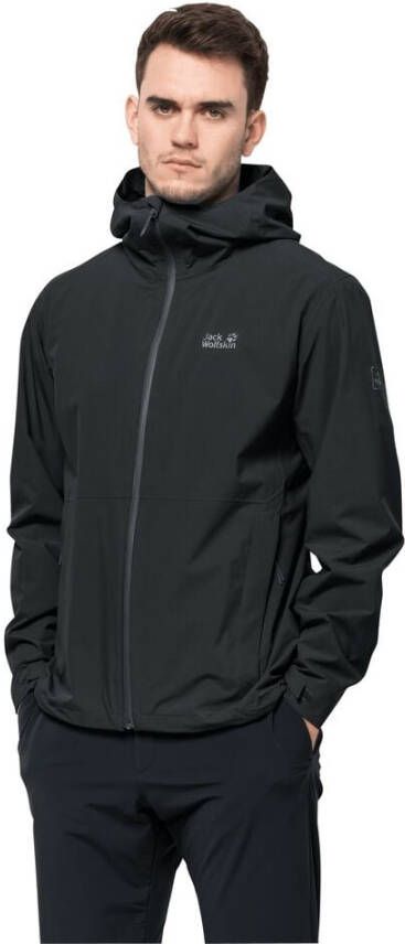 Jack Wolfskin Packs & GO Shell Men Regenjack Heren XL zwart black