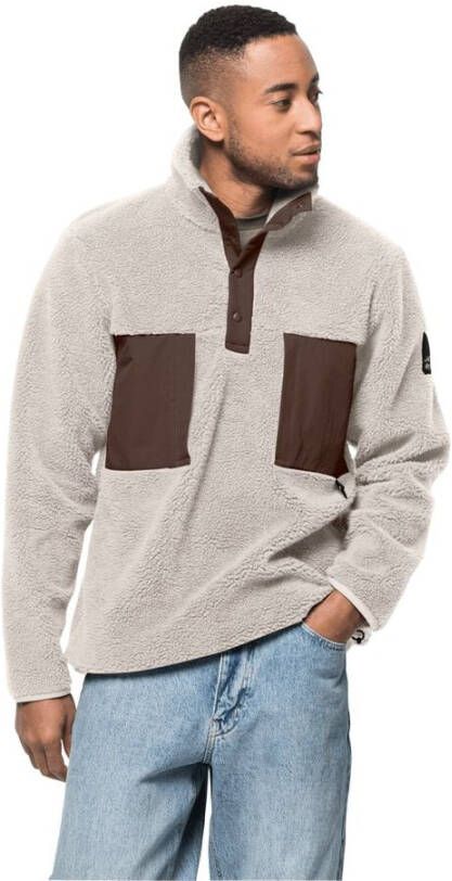 Jack Wolfskin Pank Snap Men Fleece trui Heren XXL winter pearl winter pearl