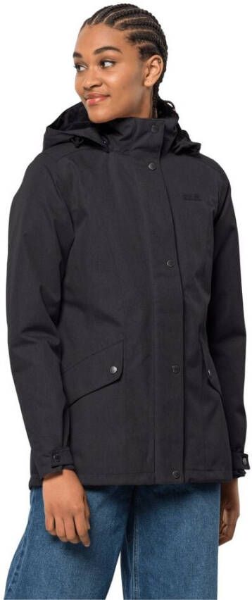 Jack Wolfskin Park Avenue Jacket Waterdicht winterjack Dames XL grijs black