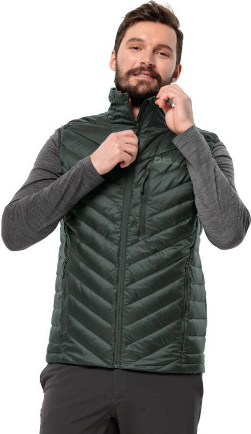 Jack Wolfskin Passamani Down Vest Men Donzen bodywarmer Heren XXXL black olive black olive