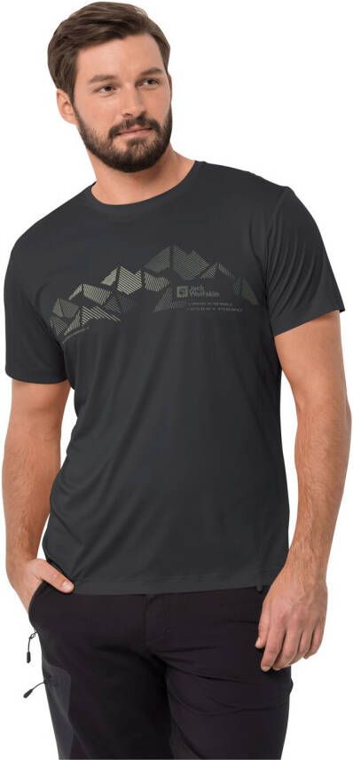 Jack Wolfskin Peak Graphic T-Shirt Men Functioneel shirt Heren L phantom