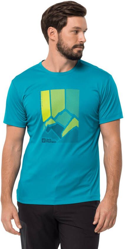 Jack Wolfskin Peak Graphic T-Shirt Men Functioneel shirt Heren XXL everest blue everest blue
