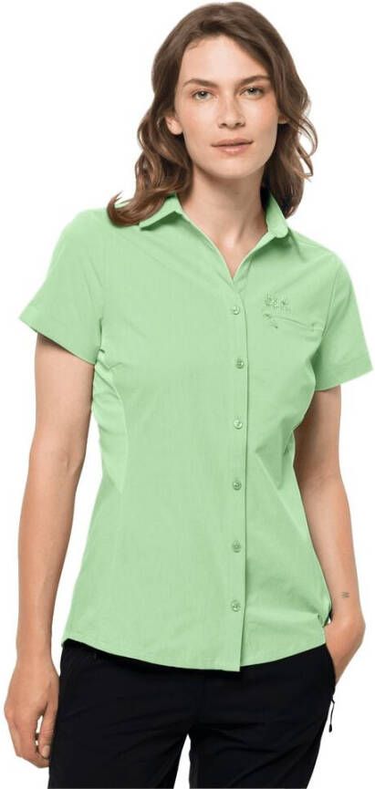 Jack Wolfskin Peak Shirt Women Wandelblouse met korte mouwen Dames XL groen milky green