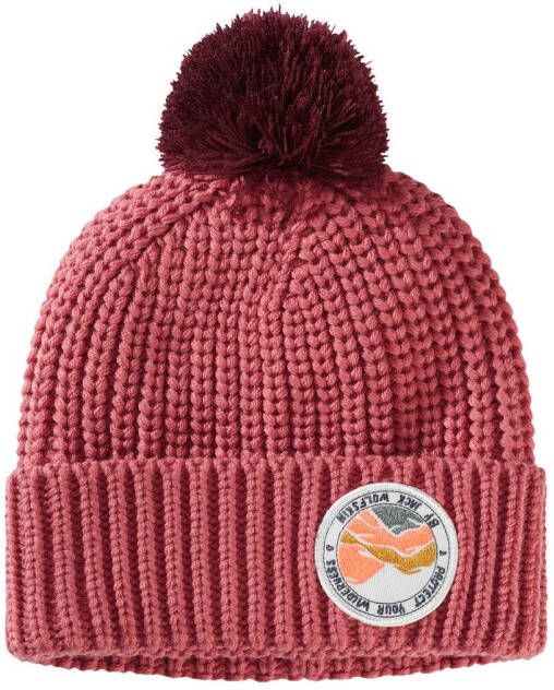 Jack Wolfskin Pompom Badge Beanie Kids Wintermuts Kinderen S soft pink soft pink