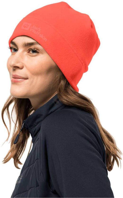 Jack Wolfskin Real Stuff Beanie muts one size red hot coral