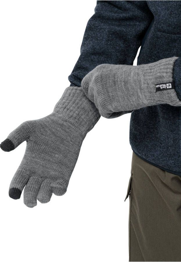 Jack Wolfskin Rib Glove Tricot-handschoenen L grey heather grey heather