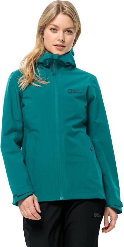 Jack Wolfskin Robury 2L Jacket Women Regenjack Dames XS petrol