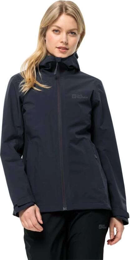 Jack Wolfskin Robury 2L Jacket Women Regenjack Dames XS blue night blue