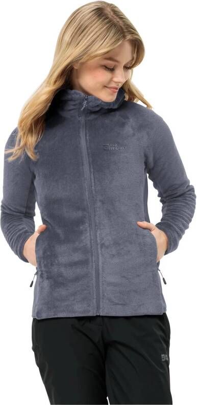 Jack Wolfskin Rotwand Hooded FZ Women Fleece jack Dames XXL dolphin