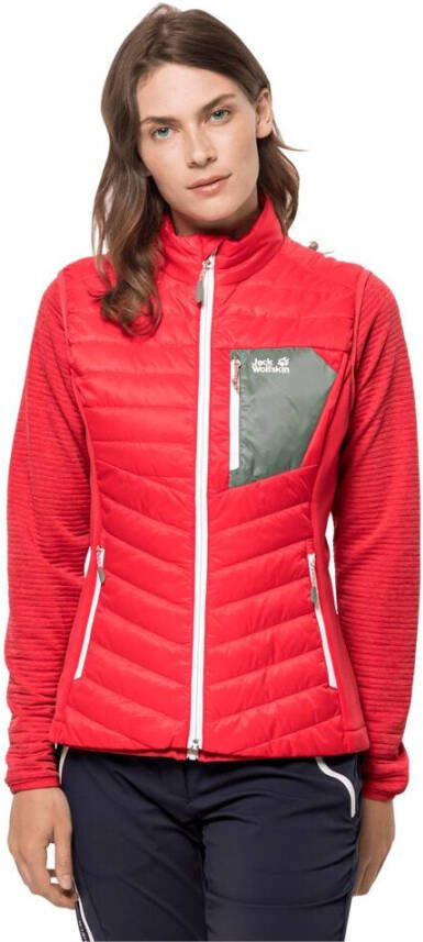 Jack Wolfskin Routeburn Vest Women Outdoor bodywarmer Dames XS rood tulip red