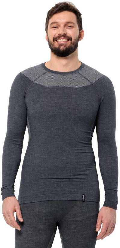 Jack Wolfskin Seamless Wool L S Men Functioneel shirt met lange mouwen merinos Heren XXL phantom